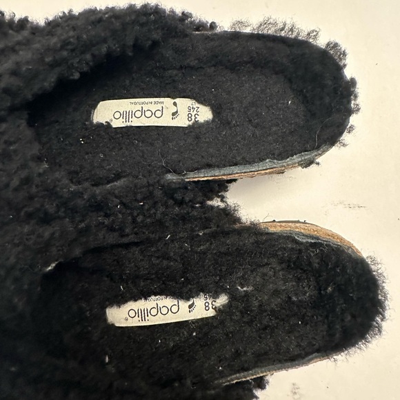 Birkenstock Papillio Daytona Shearling Teddy Platform Two-Strap Sandal Size 38 - Picture 4 of 12